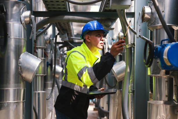 istock The smart mechanical engineer inspects the HVAC system stands for heating, ventilation, and air conditioning technology in the basement of the factory 2054628970