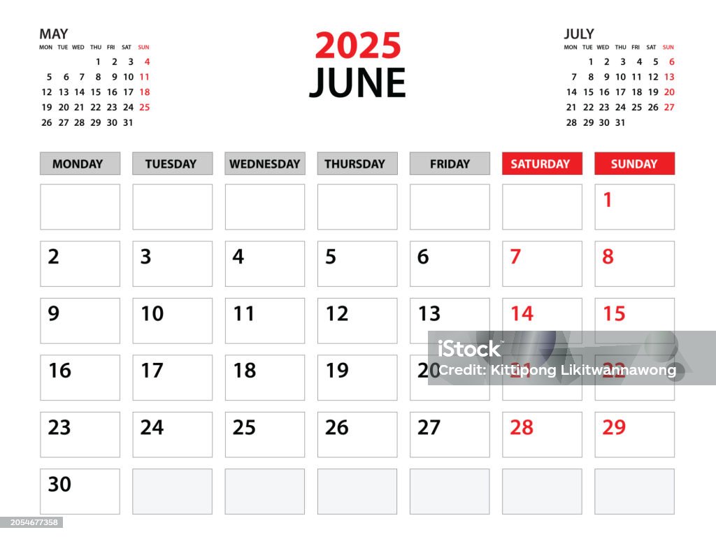 Template Kalender 2025 Juni 2025 Tahun Template Perencana Perencana