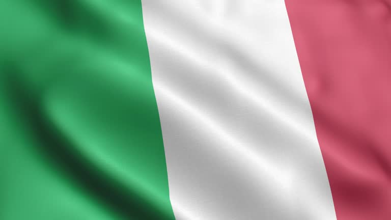 Italian Flag 4K - Close-up - Loopable