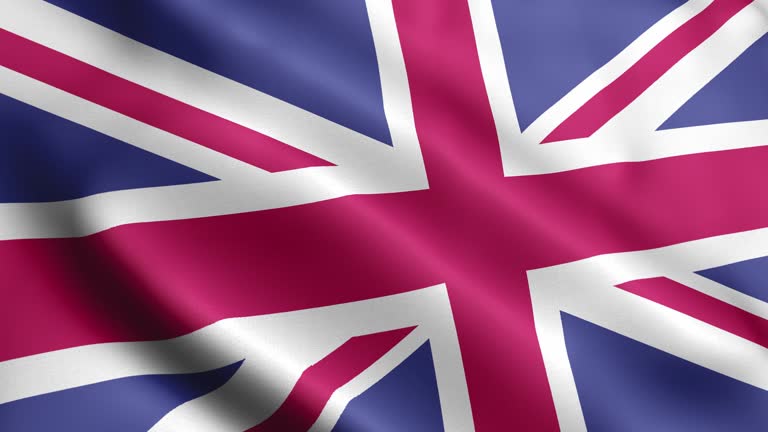 United Kingdom UK Flag 4K - Close-up - Loopable