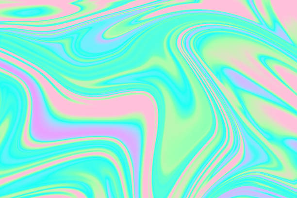 istock Iridescent Abstract Liquidity background, smooth waves. Vibrant rainbow colors, holographic effect 2054702799