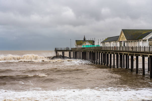 The beach at Southwold in Suffolk England