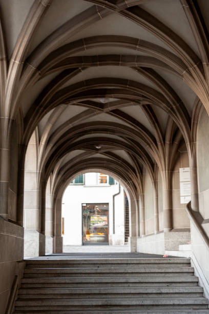 Long House with neo-Gothic arcade in lubeck town hall, Germany
