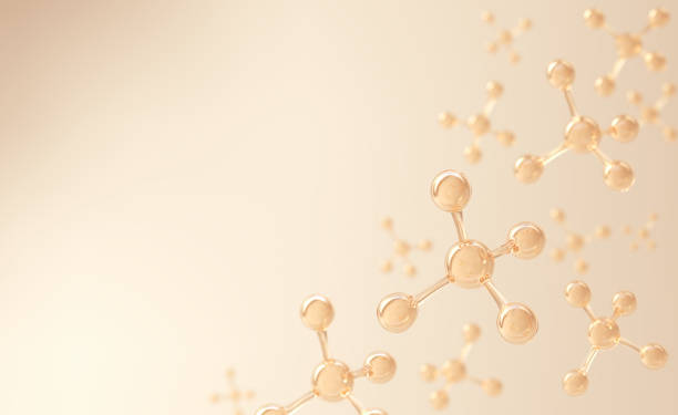 istock Oil serum Molecule, molecule structure or atom for Cosmetic Skin Care and medical background, 3d illustration. 2054789029