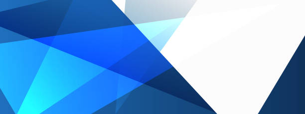 ilustrações de stock, clip art, desenhos animados e ícones de modern dark navy blue gradient geometric triangle shape abstract background - quadrado formato bidimensional