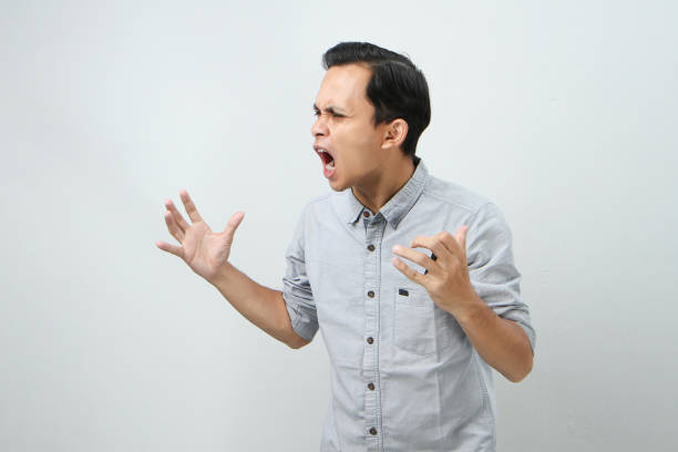 istock Angry mad asian indonesian man expression on isolated bakcground 2054815198