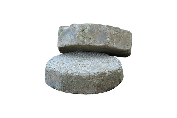 istock 2 damaged C-Pack stones isolated on white background with clipping path. 2054815351