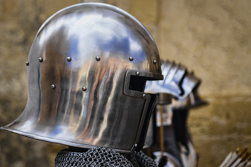 medieval armor helmet taken at the Medieval Mdina Festival