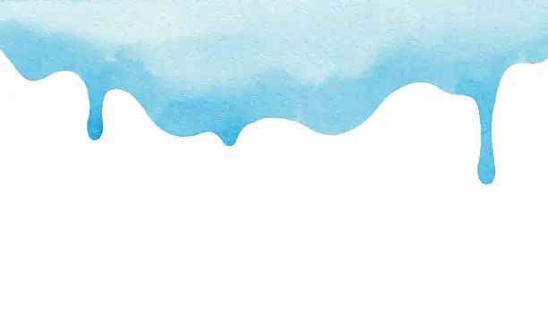 Vector illustration of Sky Blue Watercolor Drip Background