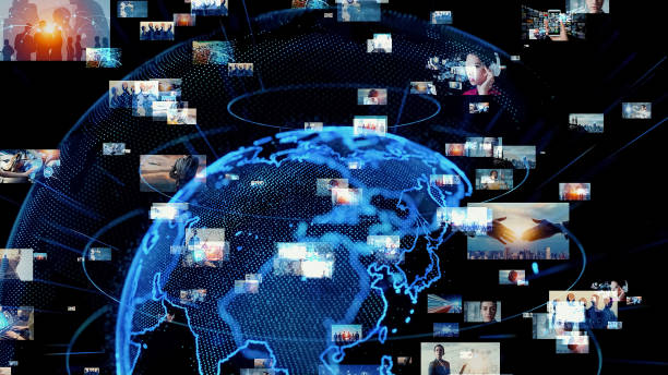 istock Global netowrk concept. Social networking service. Streaming video. communication network. 2054852662