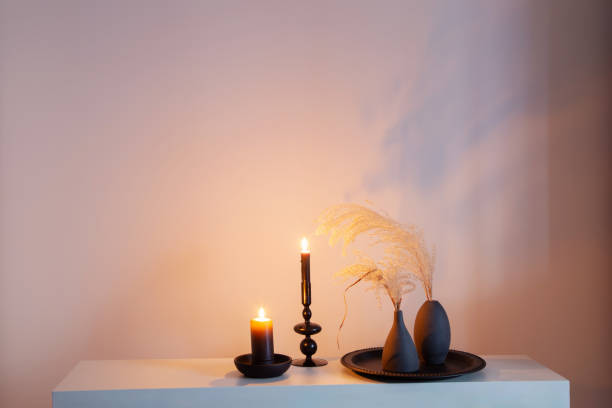 istock home decor with dried flowers and burning candles 2054861578