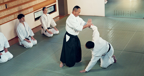 training nature aikido master mature active senior healthy lifestyle