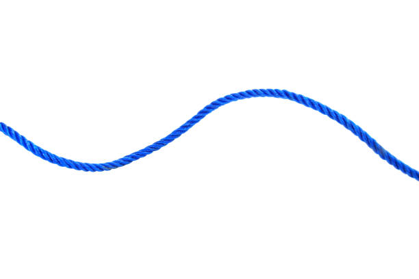 istock Blue nylon rope isolated on white background with clipping path.Selection focus. 2054949022