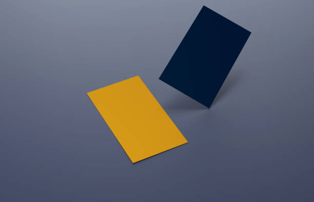 istock Yellow and Blue business card mockup 2054984198