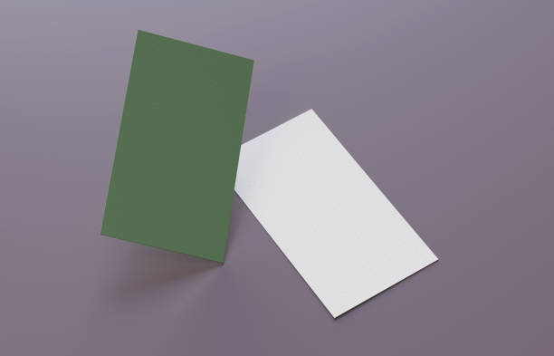 istock Business cards blank. Mockup on color background 2054984199