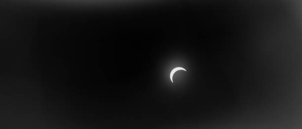 Total Solar Eclipse, sun covered by the moon in the sky.