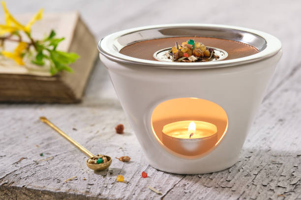 istock Burning various types of incense in an incense burner with tea light 2055023658