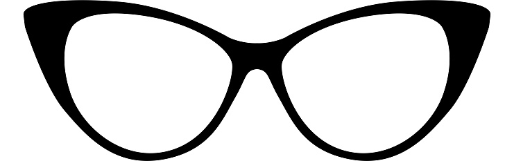 Black-rimmed glasses on a white background.