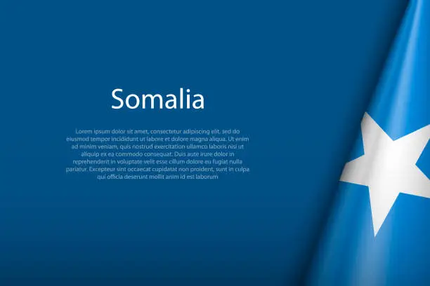 Vector illustration of Somalia national flag isolated on background with copyspace