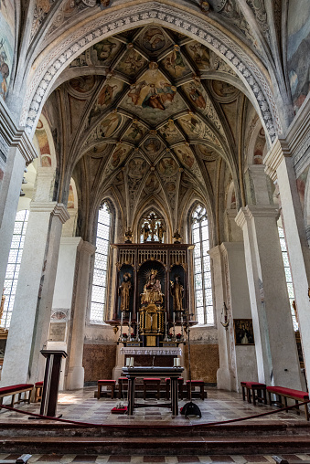 Seeon, Germany - September 16, 2022 - Interior of church Lambert at former monastery Seeon in Bavaria, Germany