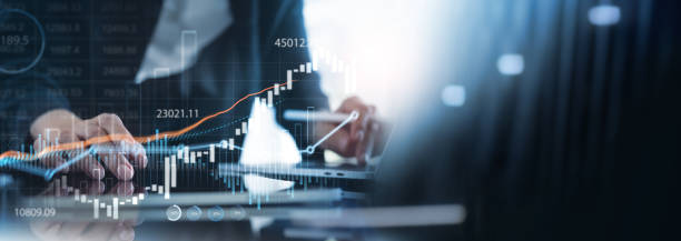 istock Business data analysis, strategy and planning for business development. Businessman analyzing financial graph growth chart, digital marketing, finance and smart investment 2055299383