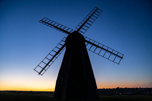 Beacon Hill Windmill early morning twilight sky near Brighton England Europe