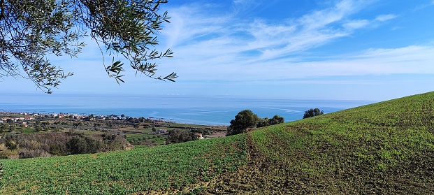 Uno scorcio della costa dalla collina