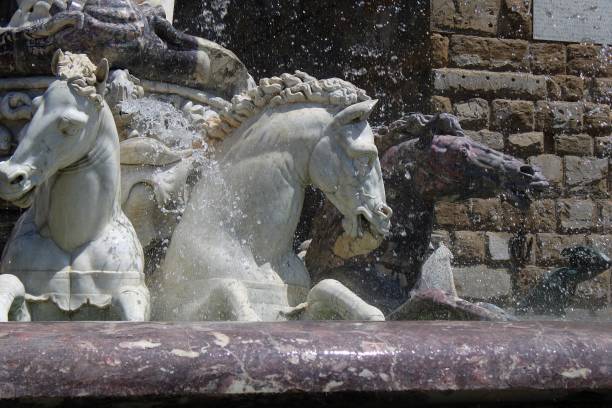 Old statue at the Bardini garden in Florence, Tuscany.