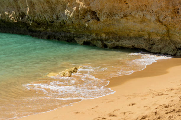 tourists and bathers on the beach Algarve coastal town, very popular holiday destination, with sandy beaches and a lively nightlife 15 September 2024 Albufeira Portugal
