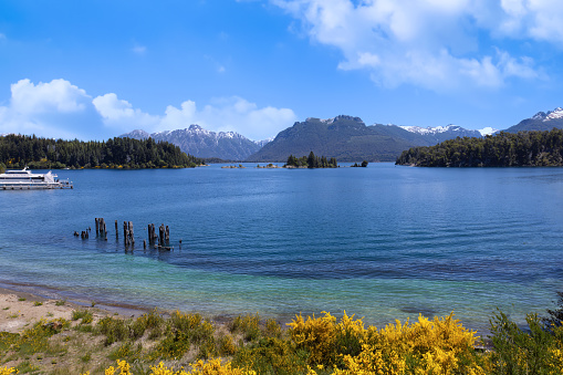 Patagonia, Bariloche. Island Isla Victoria and Arrayanes forest scenic landscape.