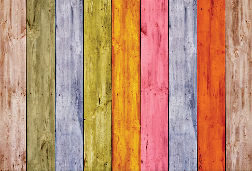 Colorful vintage wooden wall background