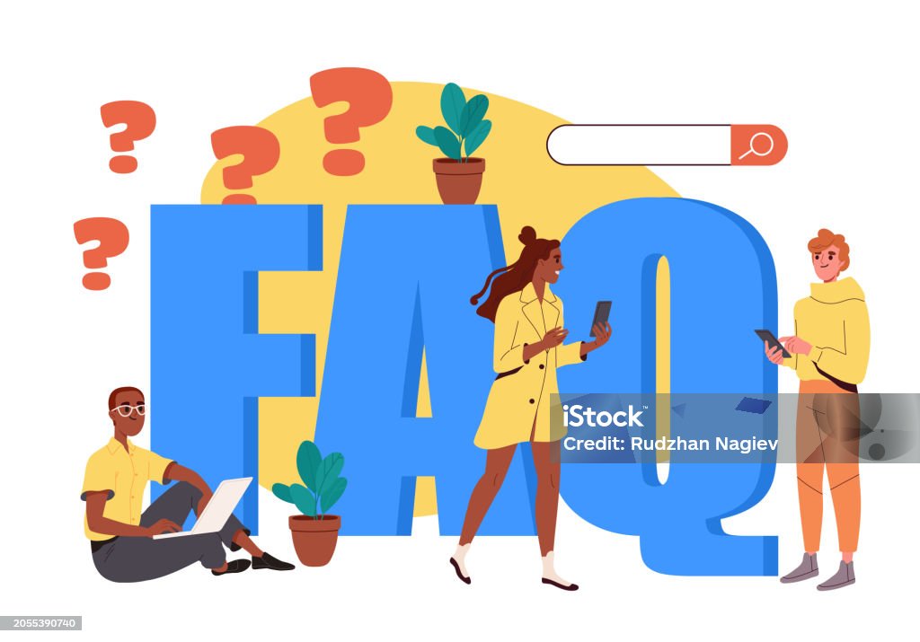 Faq Cartoon Images People With Faq Vector Stock Illustration - Download Image Now - Adult ...