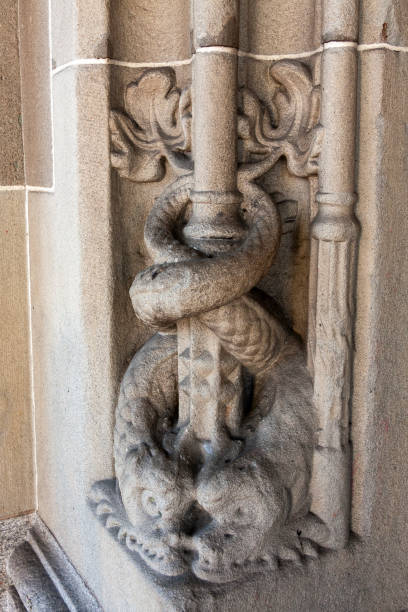 istock Statue on a wall in Niederdorf , Zurich, Switzerland 2055409600