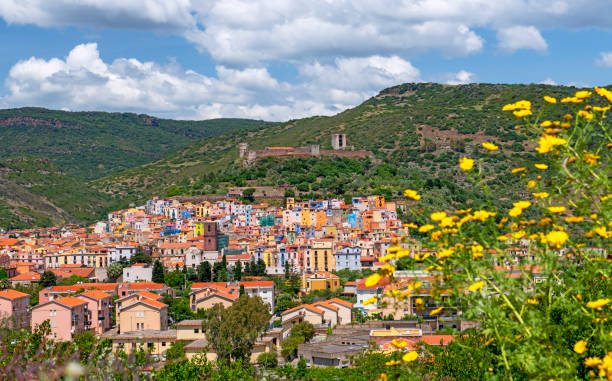 Bosa, old village on river Temo, Sardinia