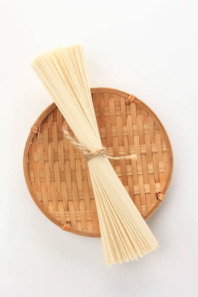 istock Japanese Somen or Korean Dried Somyeon, Top View. 2055464651