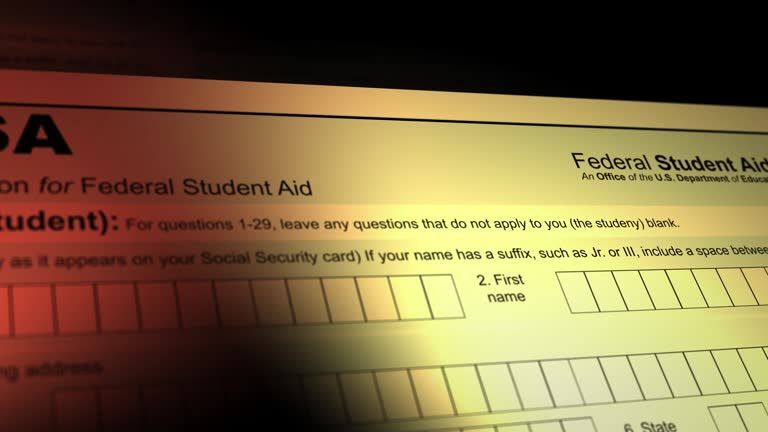 Camera slides over a FAFSA form - V5 - Ominous Lighting