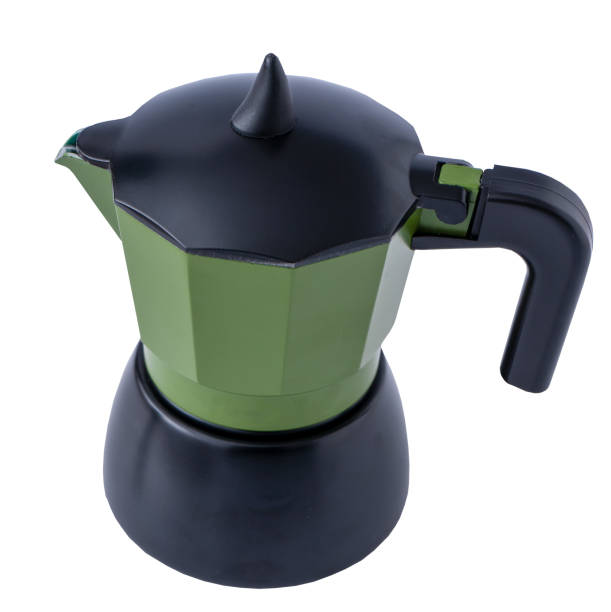 istock Geyser coffee maker isolated on white background 2055539570
