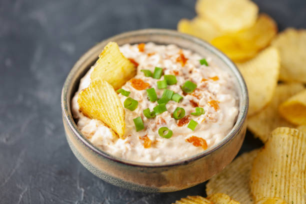 istock Homemade French Onion Dip with Chips 2055612091