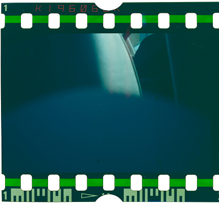 Abstract film texture on a developed film negative