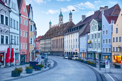 Hauptplatz is the main square in Landsberg am Lech, southwest Bavaria, Germany