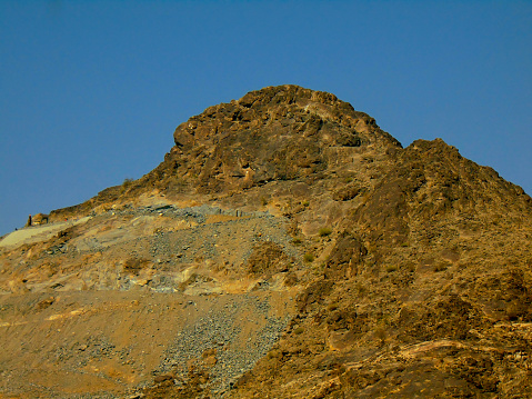 A landscape view of Jabal Al-Nour in Makkah Al-Mukarramah city, KSA.