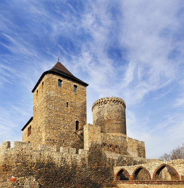 Medieval royal castle in Bedzin, Poland - fairytale stone castle with towers