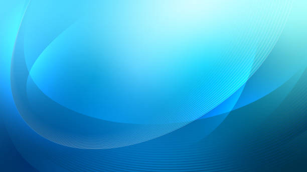 istock Elegant modern abstract composition with flowing lines in sea wave colour. 2055789712