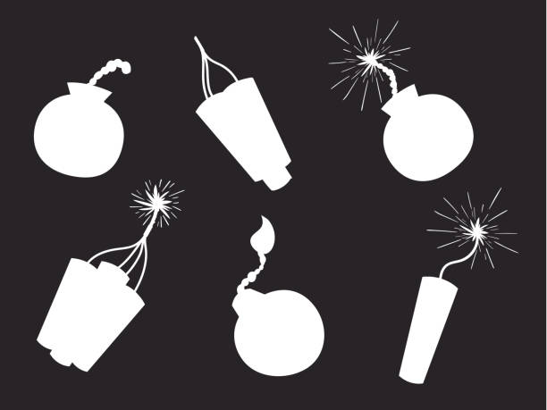 540 Dynamite Bomb Explosion Icon With Timer Detonate And Wire Stock 540 Dynamite Bomb Explosion Icon With Timer Detonate And Wire Stock