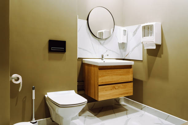 istock Toilet in a modern bathroom interior 2055801239