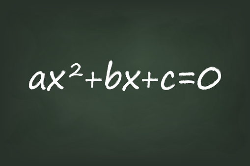 Handwritten quadratic formula 