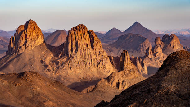 Hoggar landscape in the Sahara desert, Algeria.
