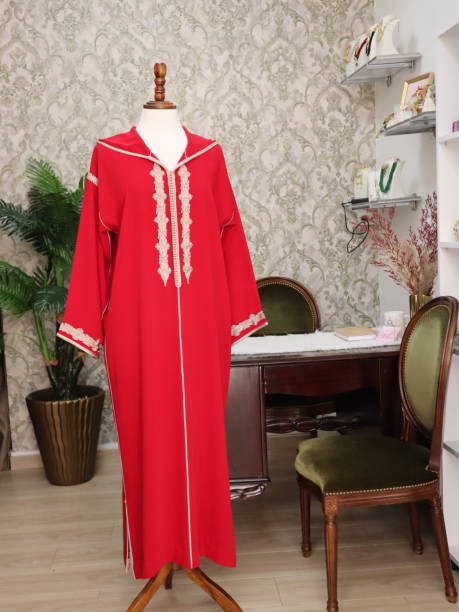 istock Traditional Moroccan djellaba, hand-stitched 2055893456