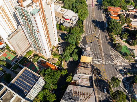 Aerial shoots of the Pinheiros region, close to Avenida Paulista in São Paulo