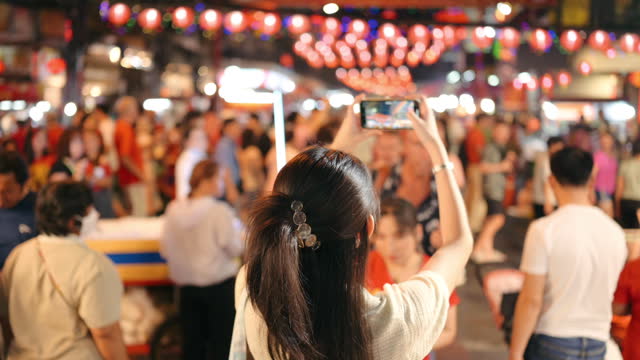 Exploring Chinese new year holiday celebration Yaowarat bangkok thailand
